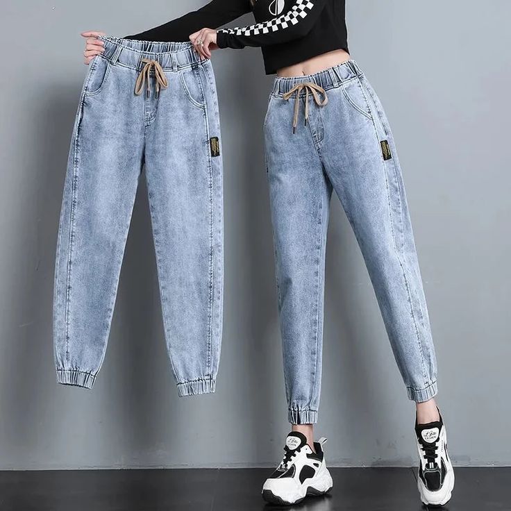 elastic jeans