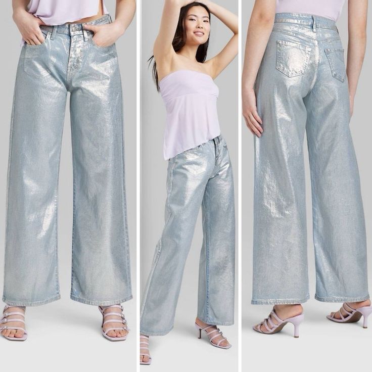 glamorous silver jeans