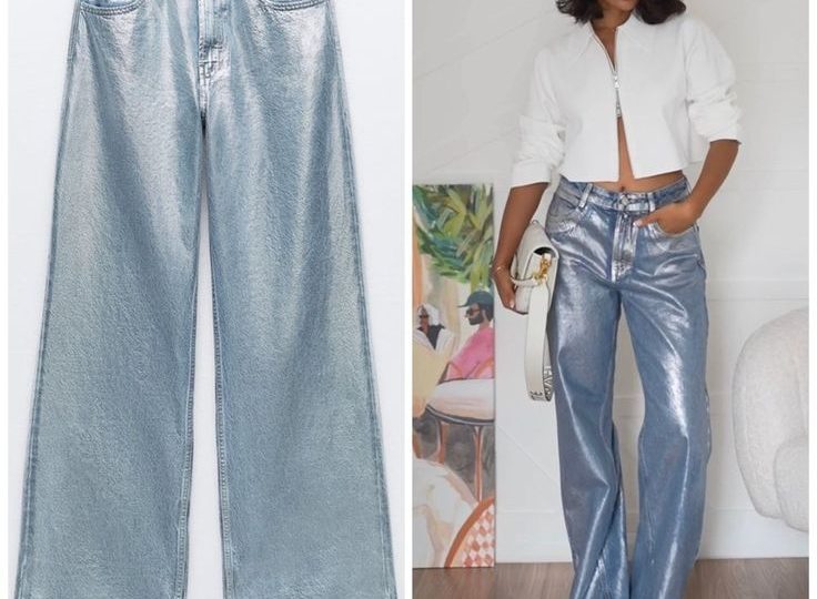 stylish silver jeans