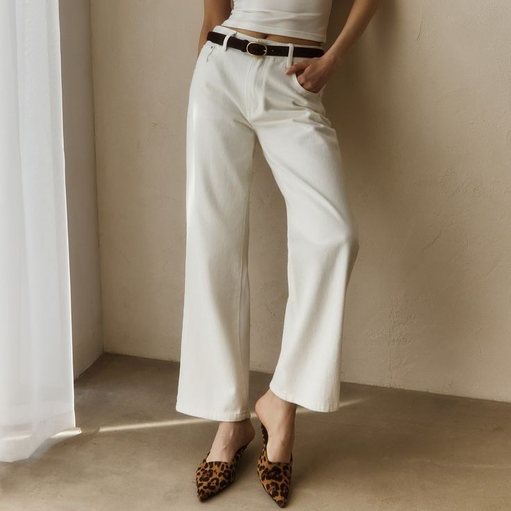 stylish white jeans