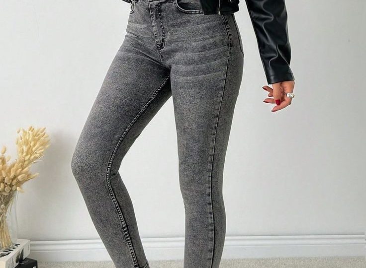 womens grey jeans