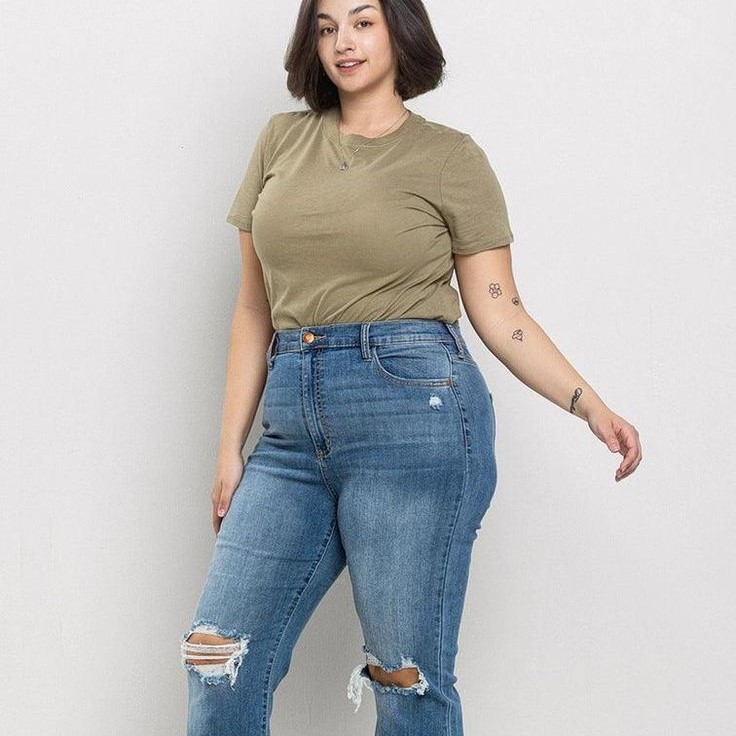 plus size denim fashion